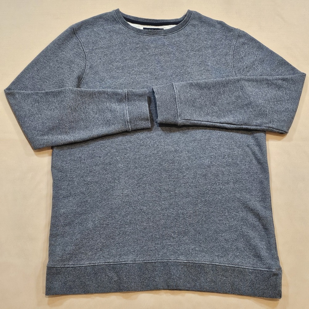 Ninth Hall‎ Fundamentals Crewneck Sweatshirt Men's L Gray Thumb Loops Pullover